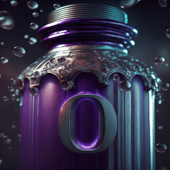 water bottle with O on it